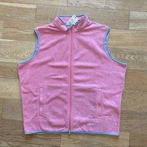 Peter Millar Crown Sport All Day Micro Fleece Full Zip Vest Jacket Golf Gift XL